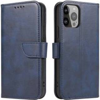 Elegant bookcase cover med klap og kickstand til iPhone 13 Pro blå
