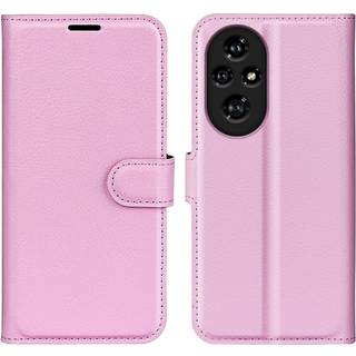 Honor 200 Pro (5G) - EIDERWOOD Kunstlæder Flip Cover m. Kortholder & Ståfunktion - Lyserød