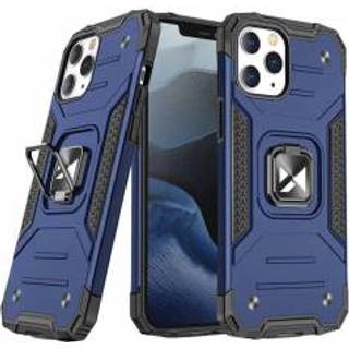 Wozinsky Ring Armor Cover med Kickstand Robust Slidstærk Cover til iPhone 13 Pro Max blå