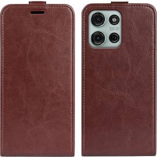 EIDERWOOD Motorola Moto G75 5G Etui med Kortlommer – Vertikal Flip Kunstlæder Cover - Brun