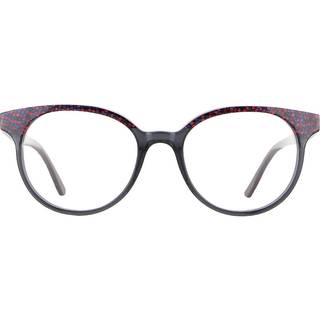 VANNI V6810 A457 49 Briller Kvinder Purple - Transparent Grey Top Pixel Purple Pink - 49mm