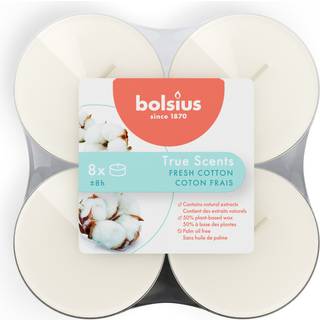 Maxi fyrfadslys med duft 8-pak - hvid (På lager i butik)