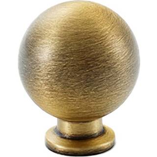 Møbelknop Kugle i Guld Patina