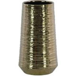 Urban Trends Collection 45722 Stor keramisk rundvase med kæmmet designkropsguld