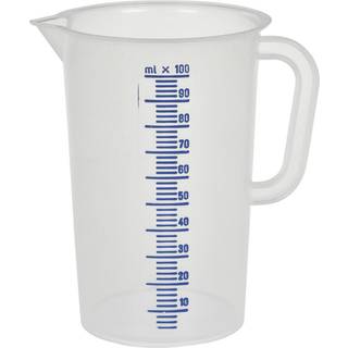 Målekande, 100 ml, klar, PE, lukket hank