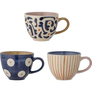 Bloomingville Eviaya Krus 3-pak - Kaffekopper Stentøj Blå - 82062632