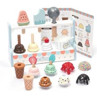 UMU Toys Ice cream set aktiviteter legetøj af træ 3y+ 1 stk. - 1 stk.