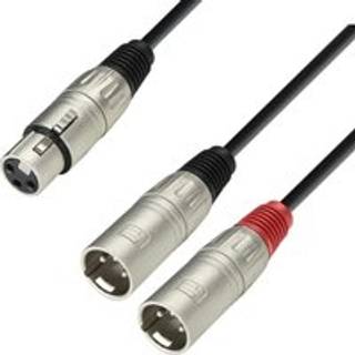 XLR Y-kabel. XLR hun - 2 x XLR han. 1 meter