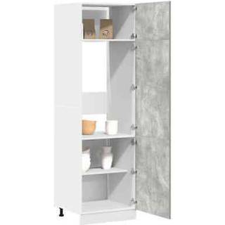indbygningsskab til køl 60x57x207 cm konstrueret træ betongrå