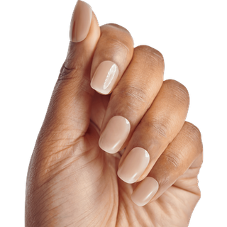 Kiss Salon Acrylic French Tip Tryk p? Nails 'chic beats' Natural Nude Short Squoval Nail Kit med 28 Falske Nails Pink Gel Nail Lim (2G) Mini Nail