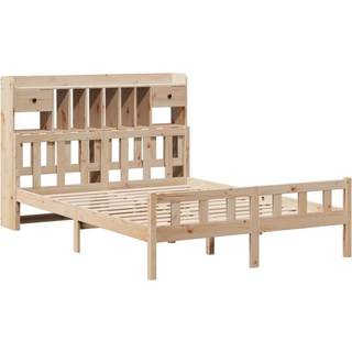 Seng Med Reol Uden Madras Massivt Fyrretræ - Naturfarvet / 160 x 200 cm