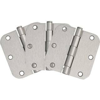 Design House 188441-SN 3,5-tommer x 3,5-tommer 5/8-tommer afrundet indvendig radius d?r h?ngsel satin nikkel 3-pack
