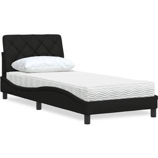 Seng Med Madras Stof - Sort / 90 x 190 cm