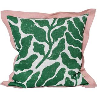 Fine Little Day Leaves pudebetræk kontrasterende vinge 48x48 cm Green-pink