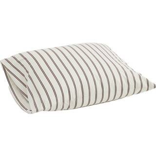 Tekla - Percale Pillow Case 50x60 Hopper Stripes - Pudebetræk - Brun,Hvid