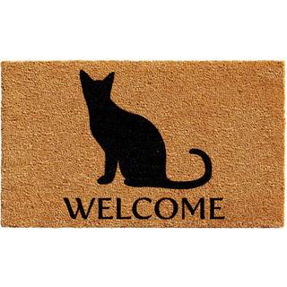 Calloway Mills AZ103071729 Black Cat Welcome Doormat 17 """" X 29 """" Natural/Black