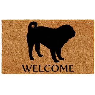 Calloway Mills AZ105741729 Pug Doormat 17 """" X 29 """" Natural/Black