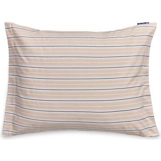 Lexington Striped Poplin Pudebetræk 65x65 Cm Beige - Pudebetræk Bomuld Hvid - 12510008-2600-P70