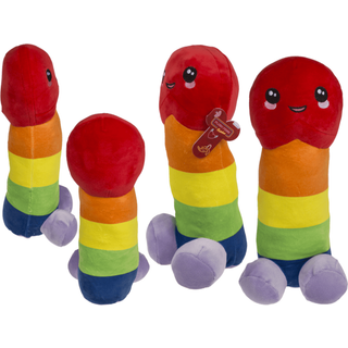 Regnbue-plys-penis 30 cm