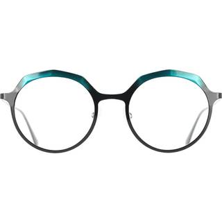 VANNI V4240 C207 48 Briller Kvinder Black - Shiny Black Top Turquoise Blue - 48mm