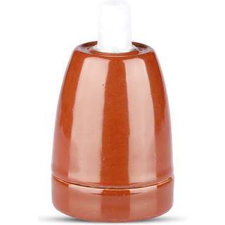 Porcelæns lampesokkel E27 - Lampe, Brun