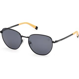 Timberland Unisex TB00048 01D Solbriller Metal Sort Røg Rund Polariseret