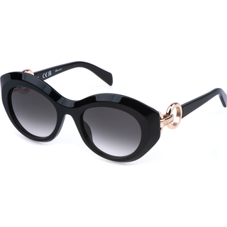 Blumarine Kvinde SBM869 700 Solbriller Acetat Sort Røg Sommerfugl Normal Skygge