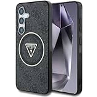 Samsung Galaxy S25 Guess 4G Glitter Triangle Buttons MagSafe Cover - Sort