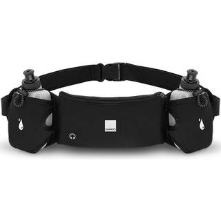 Løbebælte m. Lomme & 2 Drikkedunke - Sort