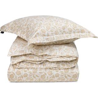 Lexington Flowers Sengesæt 150x210 + 50x60 Cm Beige - Sengetøj Bomuld Hvid - 12510001-1620-S175