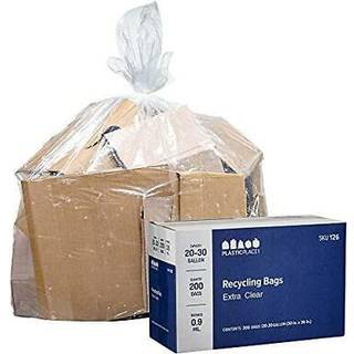 Plastplads 20-30 gallon 0,9 mil ekstra klare genvindingsposer 30 """" x 36 """" (200 t?lling) 30 '' x 36 ''