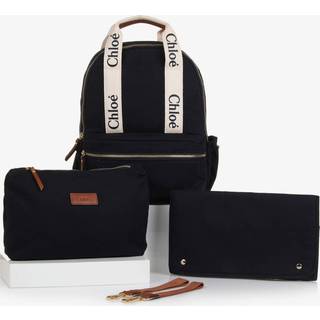 Chloé Chloé Baby Blue Logo Changing Bag Backpack Set