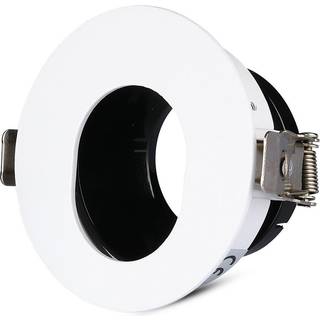 GU10 - Lampe, Rundt, Hvid+Sort