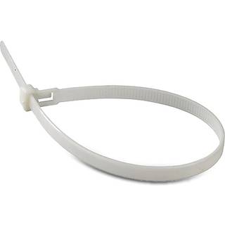 Kabelbinder 4,5*350mm Hvid - (Brandklassificering UL94-V2), 100 stk/pakke