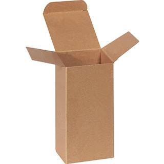Aviditi Kraft Brown foldegavesker 3"""" x 3"""" x 6"""" Pakke med 250 Nem at samle omvendt tuck karton til sm gaver eller dele