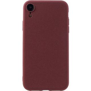 iPhone XR EIDERWOOD Mat Fleksibelt Plastik Bagside Cover - Mørkerød