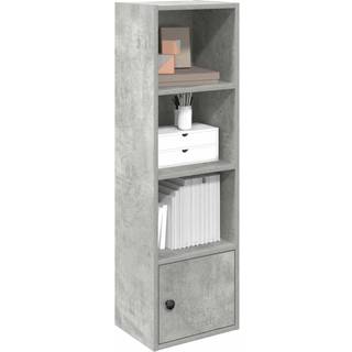 bogreol 31x24x102 cm konstrueret træ betongrå