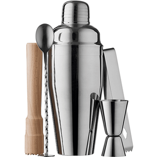 Barsæt 5 dele Bøg/Rustfrit stål