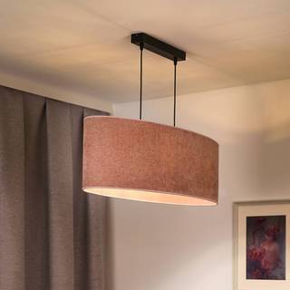 Hængelampe Celine Euluna, dæmpbar, Violet/pink/rosa, Stue/spisestue, Tekstil/stof/silke, Moderne