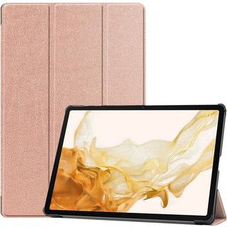 EIDERWOOD Samsung Galaxy Tab S10 Plus Vegansk Læder Cover - Ståfunktion - Rosenguld