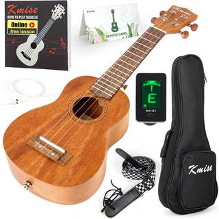 Kmise Soprano Ukulele Professionel Mahogany Instrument 21 tommer Hawaiian Ukalalee til nybegynder med Ukelele Starter Kit (gratis online lektions
