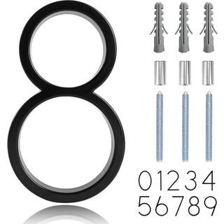 5 flydende rustfrit st?l adresse hus nummer moderne metal anti-rust hus numre med negle s?t til d?r haven postkasse indretning synlighed skiltnin