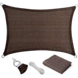 Edens indretning 6 'X 8' Brun Sun Shade Sail Outdoor Canopy Rectangular Awne