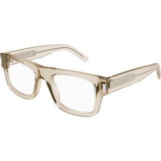 SAINT LAURENT Mand SL 574 003 Optiske stel Acetat Beige Transparent Firkantet