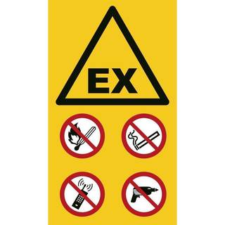 ATEX kombiskilt selvklæbende vinyl 297 x 170 mm