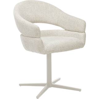 Dover Spisebordsstol, beige meleret med drejefod og grå ben