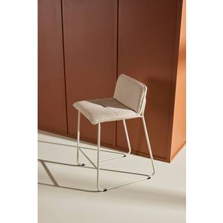 Bisbee barstol med højde 65 cm i beige bouclé