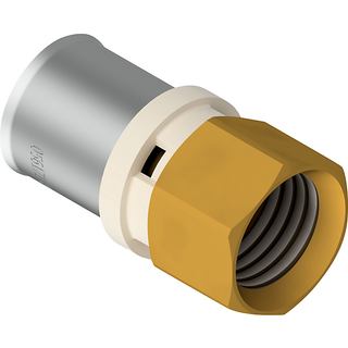 Futura overgang med muffe 16-1/2 Press - Eco Brass