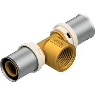 Futura T-stykke med muffe 20-3/4-20 Press - Eco Brass