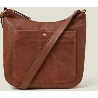 Accessorize Accessorize Brown Leather Messenger Cross-Body Bag